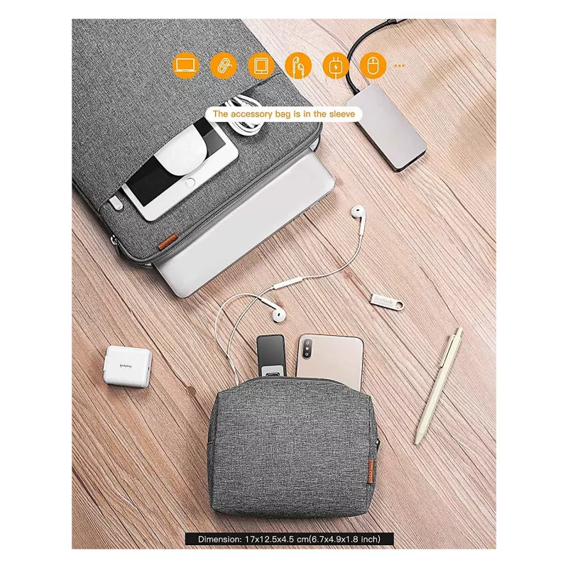 Sleeve case Inateck LB01006 voor 33 cm (13 inch) apparaten, grijs