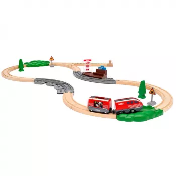 World - treinset met terugtrekmotor, speelvoertuig