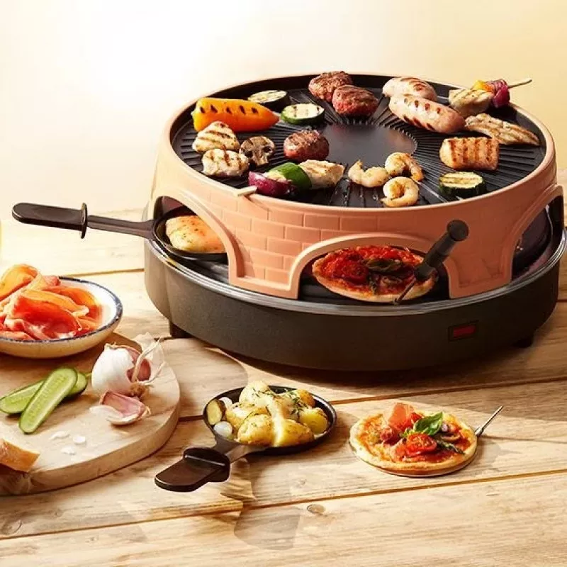 Emerio PO-113255.4 raclettegrill 1500 W zwart, bruin