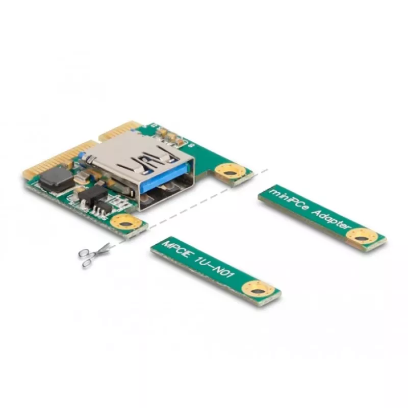 DeLOCK Mini PCIe I/O 1 x USB 2.0 Type-A bus full-size half-size