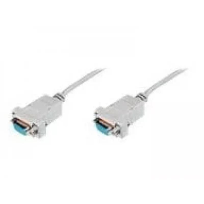 Assmann nullmodem-verbindingskabel. D-Sub9 B/B. 3,0 m. snap-kappen. beige (AK-610100-030-E)