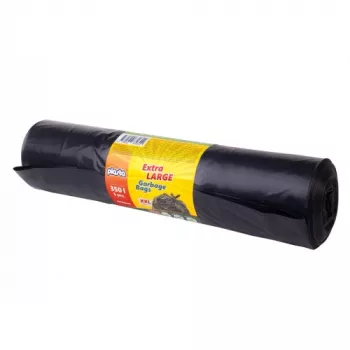 Vuilniszakken, 350L/5 stuks, 60 μm, zwart