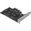 Silverstone SST-ECM27 M.2/SATA-adapterkaart, PCIe 4.0, 1x M-Key, 2x SATA 6G - Low Profile