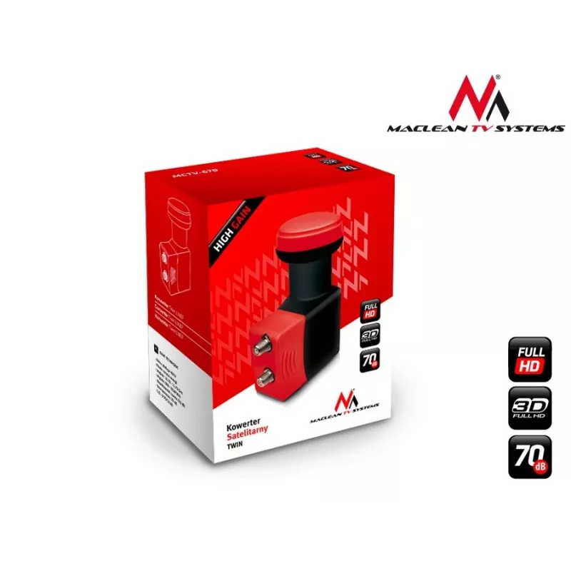 Satellietconverter MACLEAN MCTV-670 Twin, satellietconverter met twee uitgangen