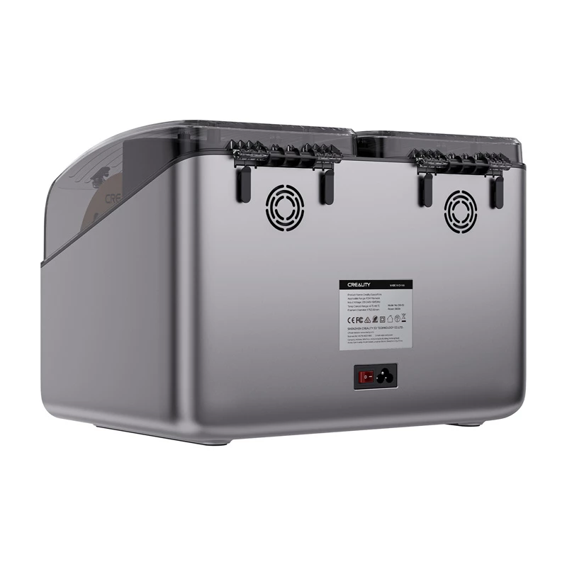 Filamentdroger Creality 4005010100 voor 3D-printers — compatibel met SpacePi X4, zwart/grijs, 1 stuk