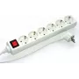 Stroomverlenging e+p E 60/3 3m 6 AC-stopcontacten wit