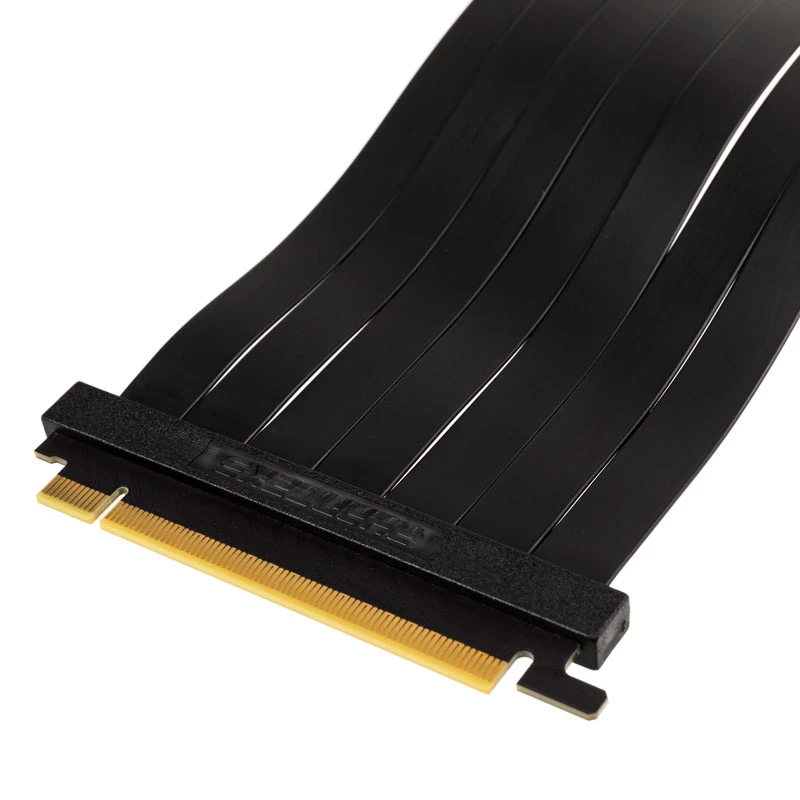 PHANTEKS PCIe x16 riser ribbon-kabel, 90 graden, 22 cm – zwart