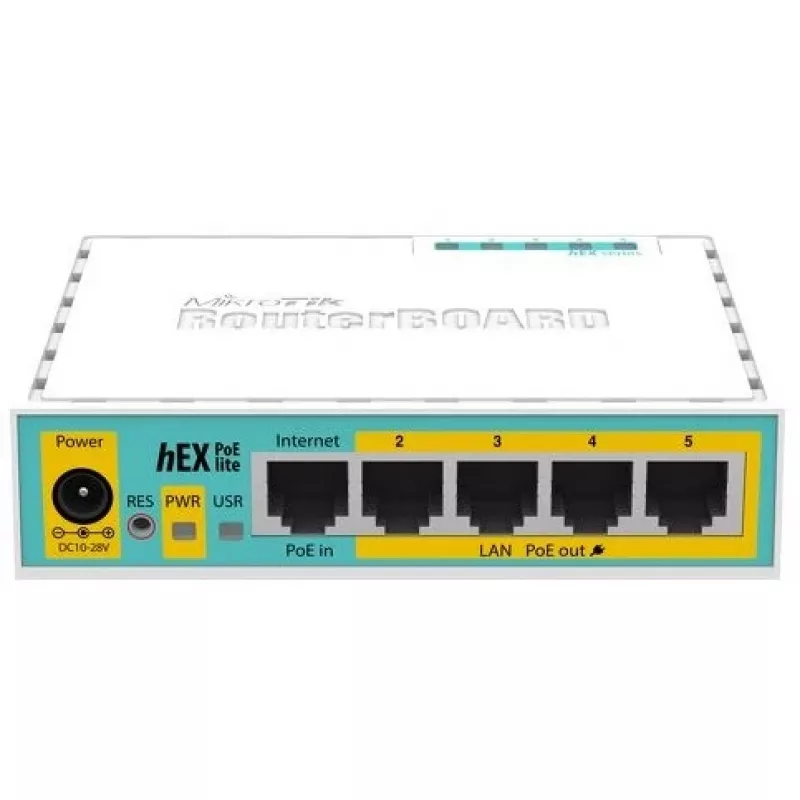 Mikrotik hEX PoE lite bekabelde router Fast Ethernet wit