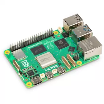 Single-board-computer Raspberry Pi 5 ontwikkelbord — 2400 MHz Arm Cortex-A76, tot 16 GB LPDDR4x, MicroSD, USB 3.2, Wi‑Fi 5