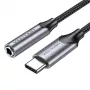 Audio-adapter Vention BGMHF USB-C naar 3,5-mm-jack, 1 m kabel, grijs