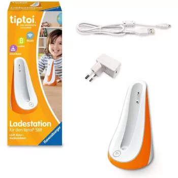 tiptoi laadstation Ravensburger 00111 binnenruimte-laadstation voor stylus pen oranje wit