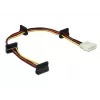 DeLOCK - voeding - interne voeding, 4-pin (M) naar SATA stroom (V) - 40cm - veelkleurig (60142)