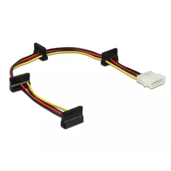 DeLOCK - voeding - interne voeding, 4-pin (M) naar SATA stroom (V) - 40cm - veelkleurig (60142)