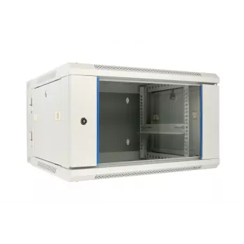 Extralink wandrackkast 6U 600x600 AZH grijs wandmontage, zwenktype
