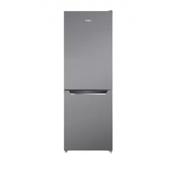 Koel-vriescombinatie AMICA FK2425.4UNTX(E) vrijstaand 277 L totaal, vriesvak onder 74 L, inverter, zilver, 1593×540×550 mm