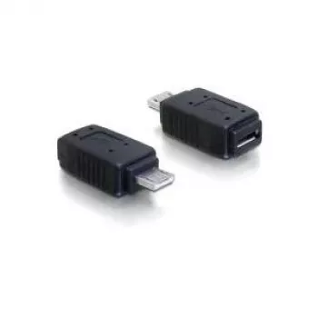 Adapter USB micro-A+B female to USB micro A-male DeLOCK 65032 zwart