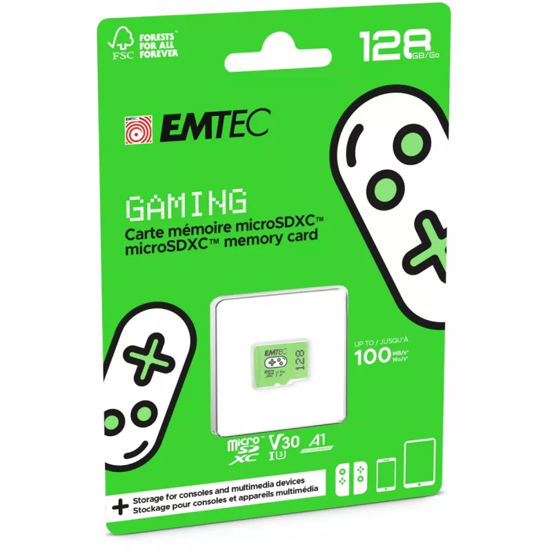 Emtec 128GB MicroSDXC UHS-I ECMSDM128GXCU3G geheugenkaart