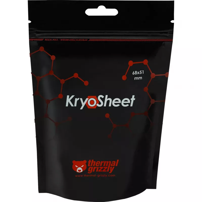 Warmtegeleidingspad Thermal Grizzly KryoSheet 68×51 mm antraciet, 1 g