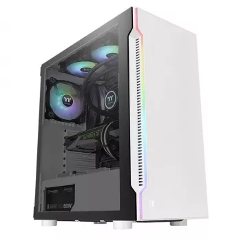 PC-behuizing Thermaltake H200 TG Snow RGB Midi Tower wit