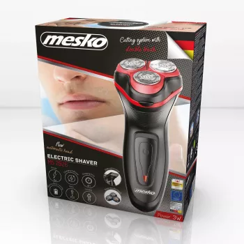 Mesko MS 2926 herentrimmer rotatiescheerapparaat zwart, rood
