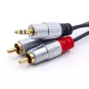 Audiokabel Qoltec 52339 1m 2x cinch 3,5 mm zwart