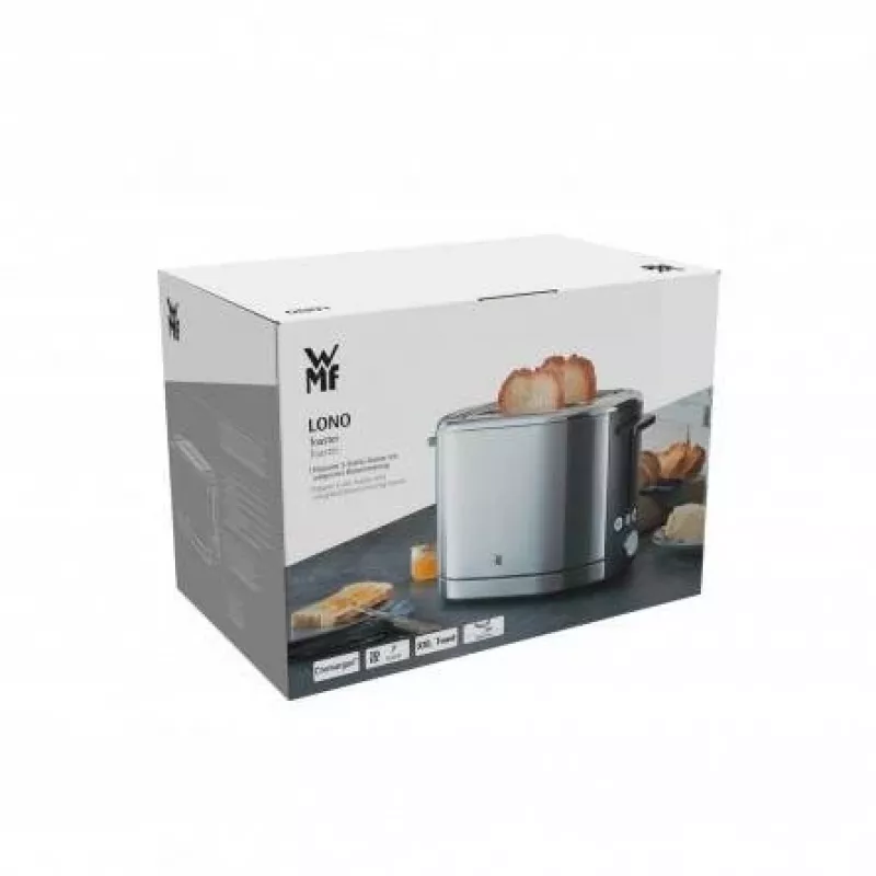 Broodrooster WMF Bueno Pro 6 — 2-snijds, 870 W, zilver/zwart