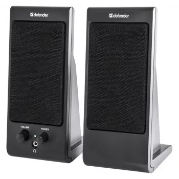 Desktop-/plankluidspreker DEFENDER SPK-170 2.0, 4 W RMS, bekabeld USB 5 V, 3,5 mm, zwart