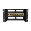 Delock 67320 10" installatieautomatenstrip met afdekking en DIN-rail, 3U, metaal, zwart