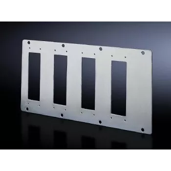 Rittal TS 8609.140 Modulplaten voor 16/24-polige connectoren, staal, grijs