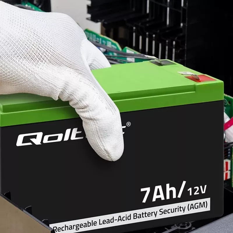Qoltec 53076 AGM-accu | 12V | 7Ah | veiligheid
