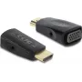 DELOCK HDMI-naar-VGA-adapter met 3,5 mm audio- en USB-voedingskabel — Model 61082