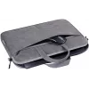 Toploader-tas DEFENDER Solid voor 15,6 inch laptops, polyurethaan, grijs, draaggreep, afneembare schouderriem