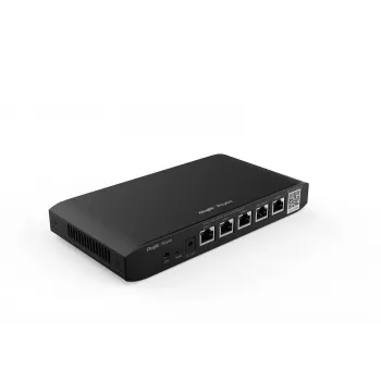 WLAN-router RUIJIE RG-EG105G-V3 dual band Wi‑Fi 5, 2 cores, 128 MB RAM, 32 MB flash, 4 LAN + 2 WAN gigabit-poorten, zwart