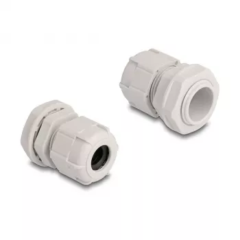 Kabelwartel M20 DELOCK, kunststof, grijs, 10-pack