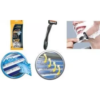 Wegwerpscheermesje BIC FLEX 4-mesjes-cartridgedesign, wegwerpscheermesje, model 8896951