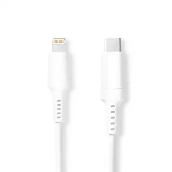 Nedis 2m USB-C naar Lightning-kabel voor iPad, iPhone, iPod, wit