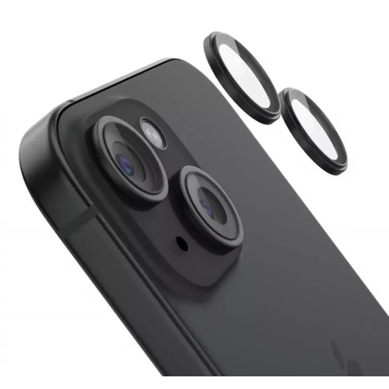 Cameraglas-beschermfolie van gehard glas, Belkin OVA179HQBK, voor iPhone 15 en iPhone 15 Plus – 2-pack