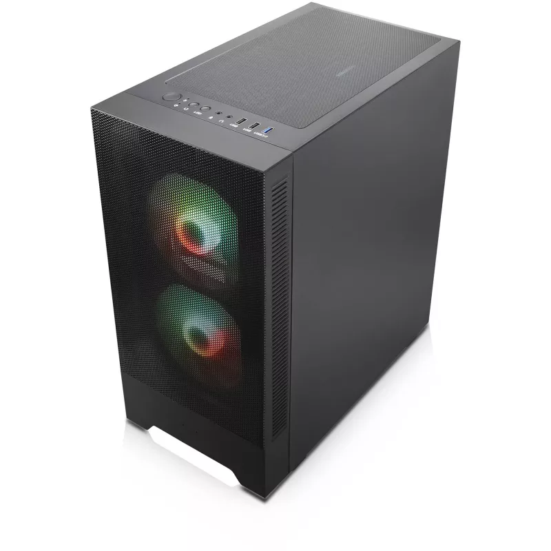 PC-behuizingset Silentware Flow 100 ARGB MESH — 2×140 mm voorzijde, 1×120 mm achterzijde