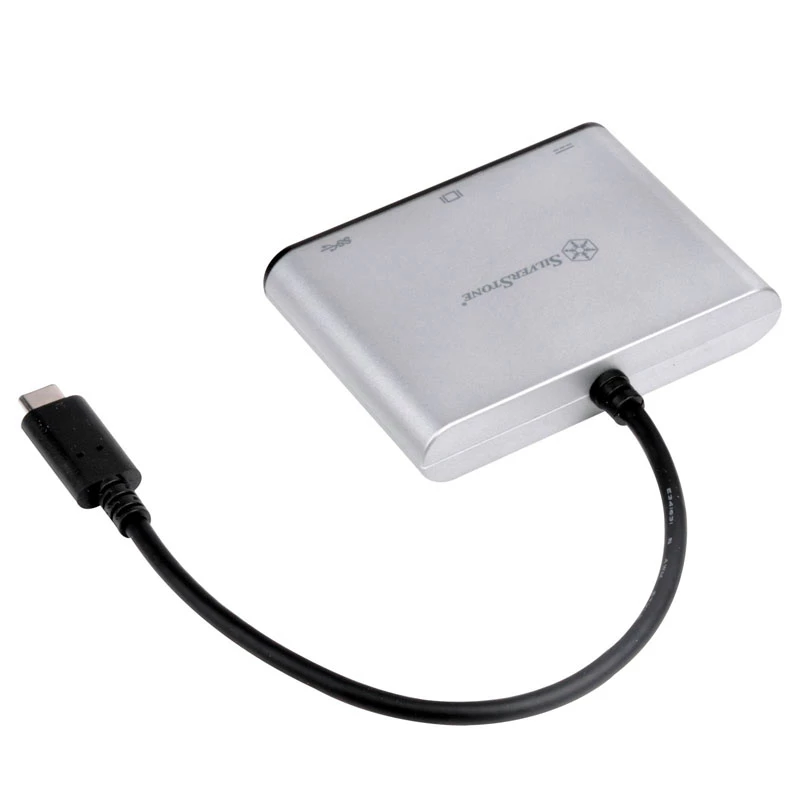 SilverStone SST-EP06C USB 3.1 Type-C naar VGA / USB Type-C / USB Type-A adapterhub