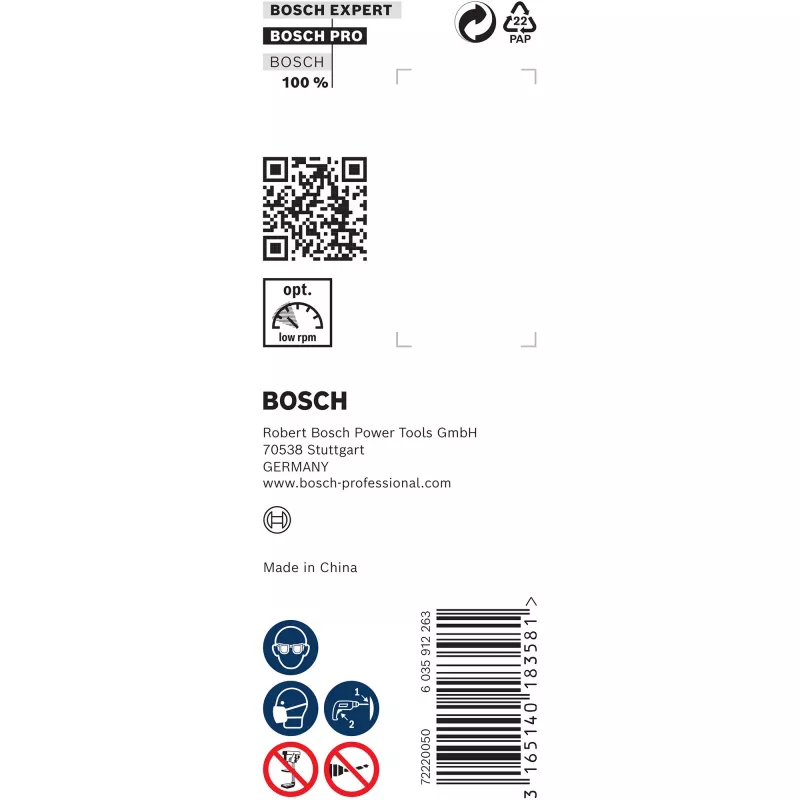 Houtslangenboor Bosch 2608597649, 26 mm diameter, 385 mm werklengte