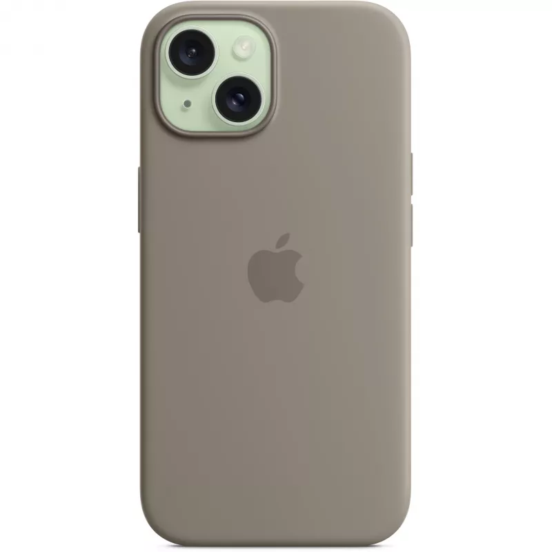 Siliconen hoes met MagSafe voor iPhone 15 – clay