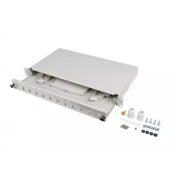 Patchpanel Lanberg FOP1-12SS-LDS grijs ABS staal 19 inch