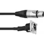 XLR-patchkabel PSSO 1 m, XLR-bus naar XLR-stekker, zwart