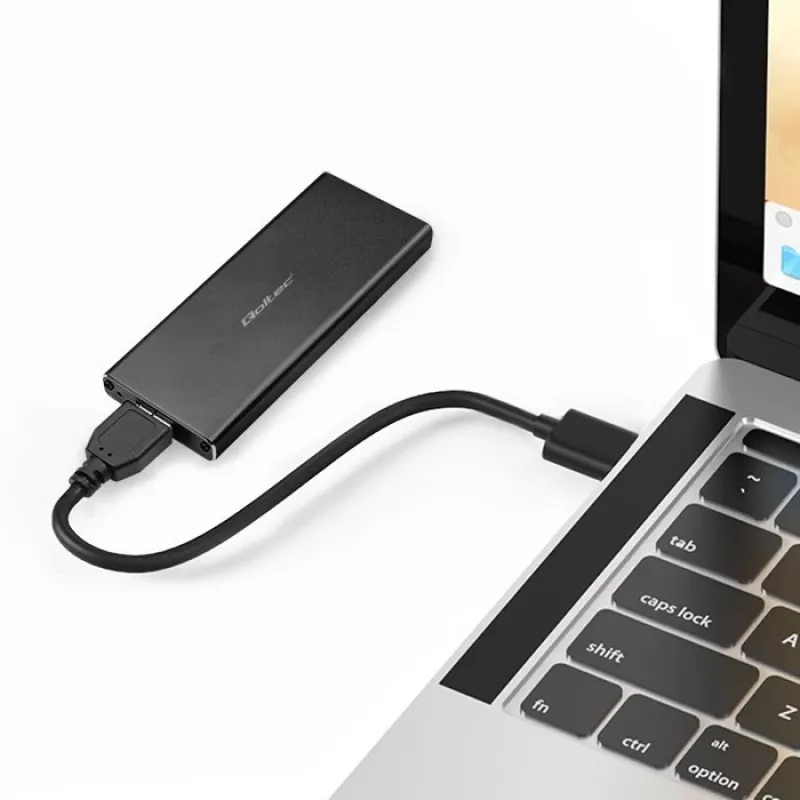 M.2 SATA SSD-behuizing QOLTEC 51854 USB 3.0 gereedschapsloos