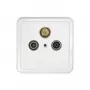 Axing SSD 2-10 SAT + TV + radio witte aansluitdoos (SSD 2-10)