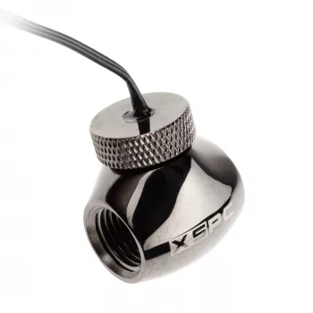 Temperatuursensor XSPC Inline 10k G1/4 inch — XSPC 10k inline-temperatuursensor, zwart verchroomd