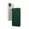 Hoes Devia voor iPhone 11 Pro Max met weefpatroon, groen