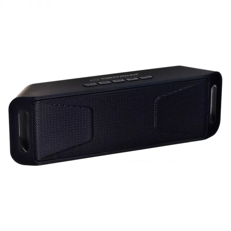 Stereo draagbare luidspreker ESPERANZA FOLK zwart — 6 W RMS, Bluetooth, microSD, LiPo-accu