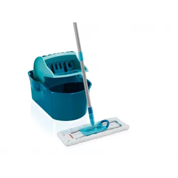 Leifheit 55092 Mop Microvezel 8000 ml Droog&Nat Microvezel blauw, grijs