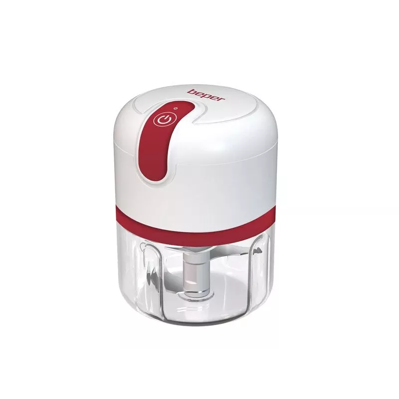 Beper P102ROB050 oplaadbare USB-hakmolen, 0,25 L, 30 W, wit/rood